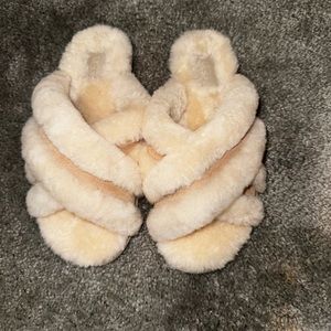 Ugg fur slipper sandals
